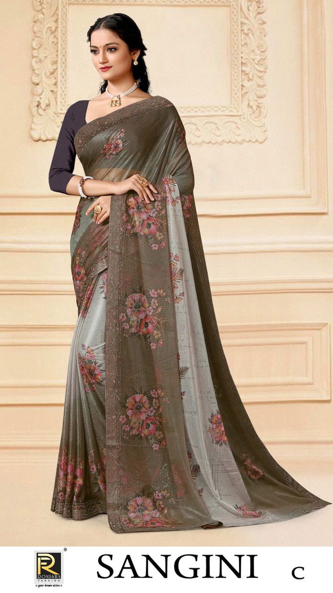 Sangini By Ronisha Lycra Printed Sarees Catalog